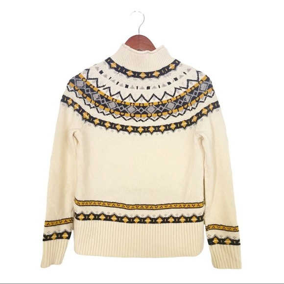 J.Crew Fair Isle Rollneck Sweater in Candlelight Multi XS - Picture 3 of 5
